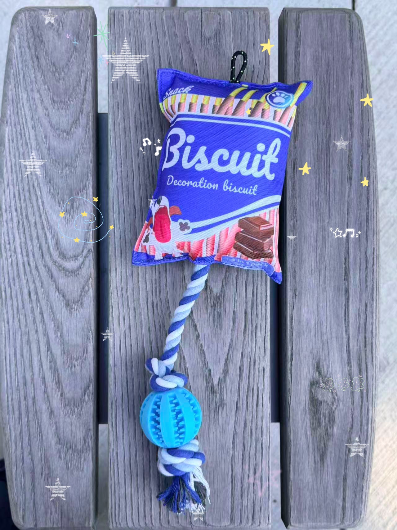 Chip-Shaped Interactive Squeaky Rope