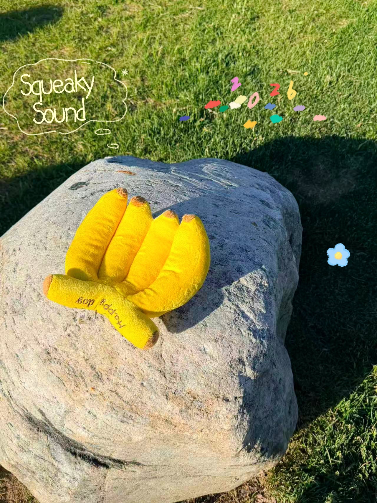 Happy Banana Bunch Squeaker
