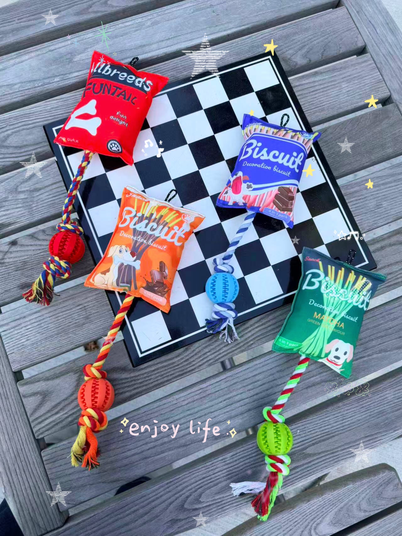 Chip-Shaped Interactive Squeaky Rope